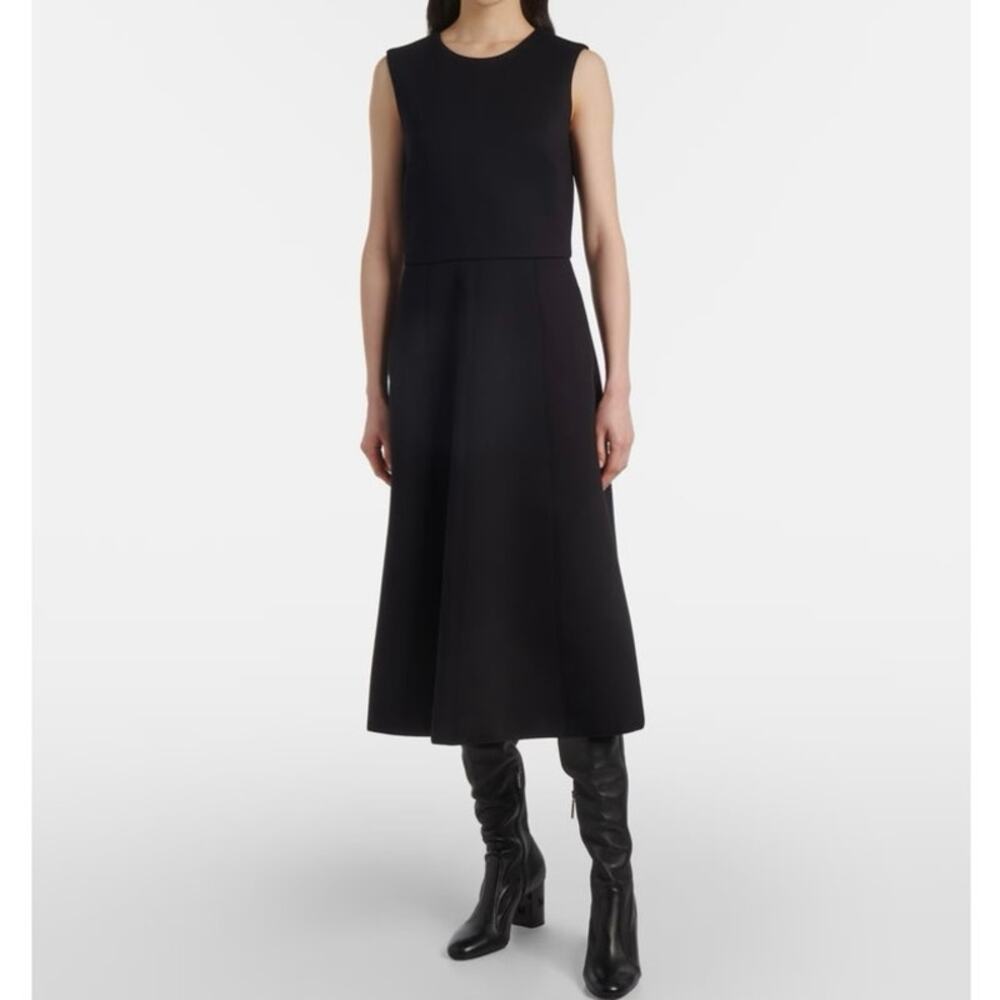 NWOT ‘S Max Mara Zigote Jersey Midi Dress in Black SZ XS